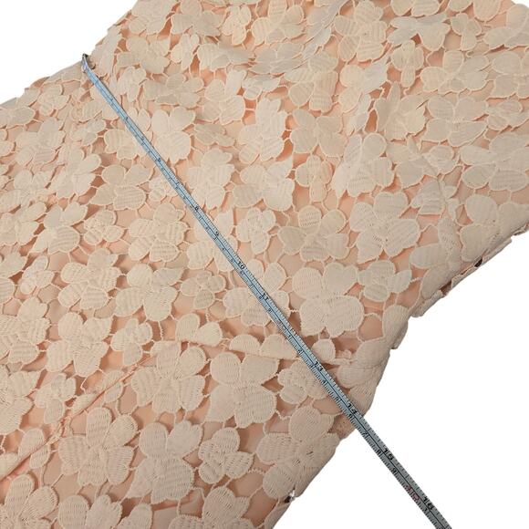 Shoshanna Blush Pink Lace Franklin Midi Dress Strapless Cocktail Formal Gown 6 - Picture 8 of 8